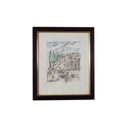 O. TAMBURI, mit Bleistift signierte Aquarell-Litho