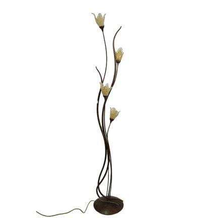 PIANTANA  in ferro a steli con fiori in vetro  Ita