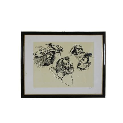 R. GUTTUSO, nummerierte Lithografie (77/150) und m