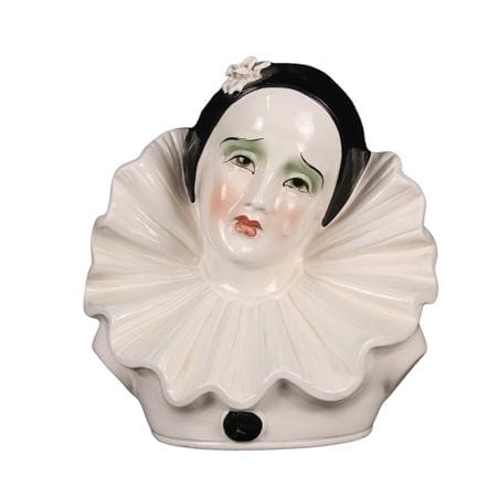Porzellan-Skulptur, die Pierrot darstellt, Moderna