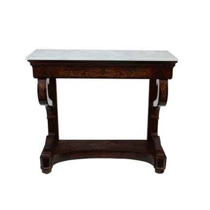 CONSOLLE DI GUSTO CARLO X  in legno di mogano con 