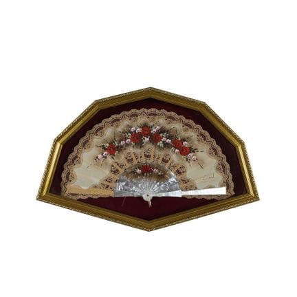TWO FANS with mother-of-pearl ribs and fabric pavé
