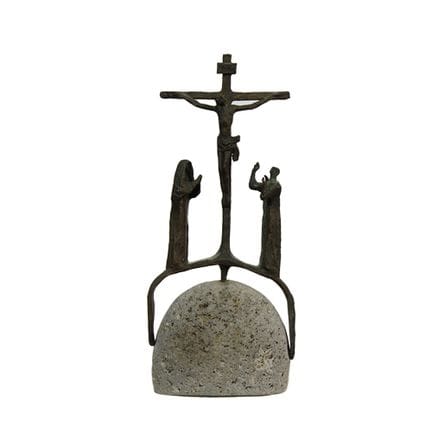 KLEINE SKULPTUR aus Bronze mit Steinsockel, die di