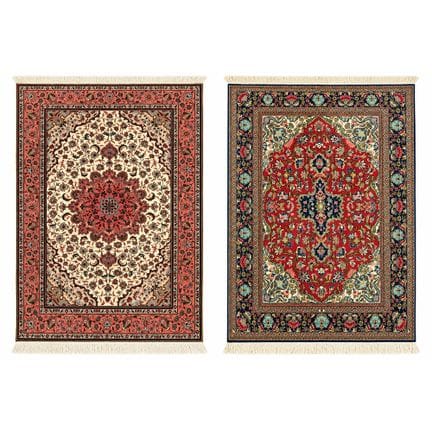 DUE TAPPETI ORIENTALI  di diverse decorazioni uno 