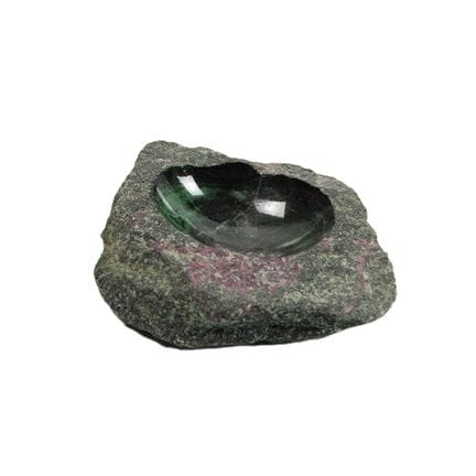 POSACENERE  in cromozoisite con cristalli di rubin