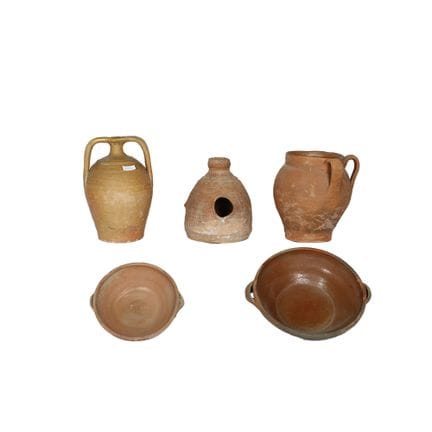 5 CERAMICHE  di diversi usi  maestranze siciliane 