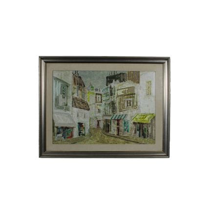 A. RUGGIERO 木板油画，描绘乡村一角，装裱于镀银木框内，左下角及背面均有签名，意大利，20
