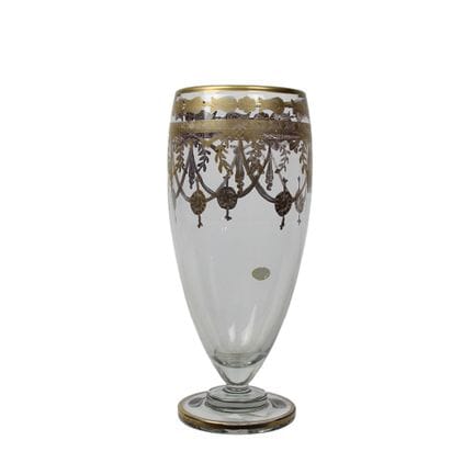 VASO in cristallo di Murano con lumeggiature in or
