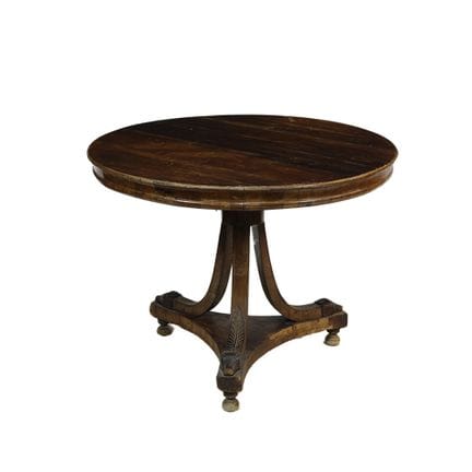 TABLE DE STYLE EMPIRE  en bois d'acajou, à pied ce