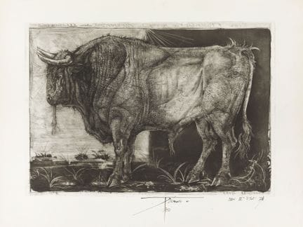 皮埃尔-伊夫-特雷莫瓦（1921-2020 年）
Taureau（亨利-德-蒙瑟兰特的作品，Pasi