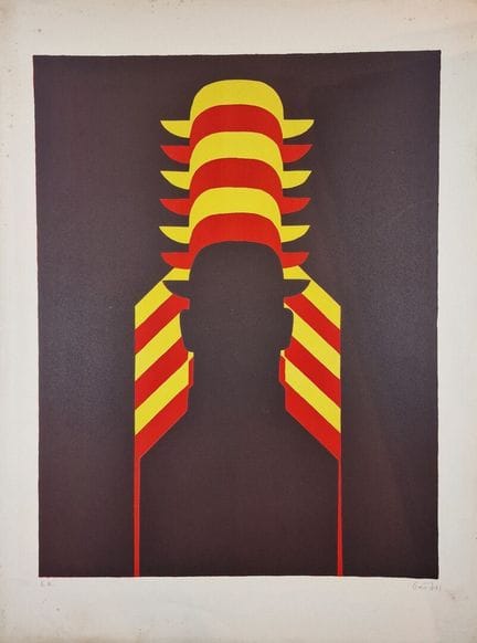 亚尼斯·盖蒂斯（希腊，1923-1984）
《帽子》。1973年。石版画。500 x 650 毫米。
