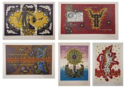 让·皮卡尔·勒·杜（Jean PICARD LE DOUX，1902-1982）
一套5幅彩色石版画