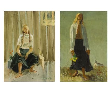 Gilberte SCHMITT (1907-2001)
Mujer con paraguas bl