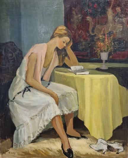 Gilberte SCHMITT (1907-2001)
Meditación 
Óleo sobr