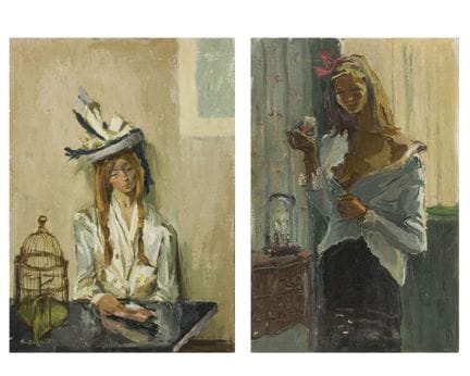 Gilberte SCHMITT (1907-2001) 
Mujer con sombrero 
