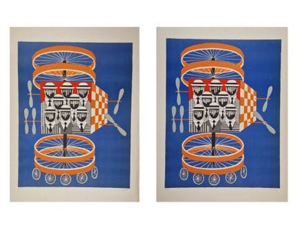 亚尼斯·盖蒂斯（希腊，1923-1984）
《拼车》。1973年。石版画。510 x 648 毫米。