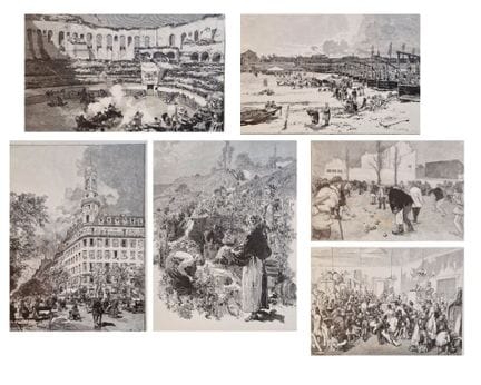 一套6幅黑白版画，包括：
奥古斯特·勒佩尔（Auguste LEPERE，1849—1918）（据其