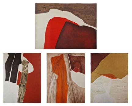 吉卢·布里扬（Gilou BRILLANT，1935年出生）
4幅碳化硅版画，绘于羊皮纸上
作品
用