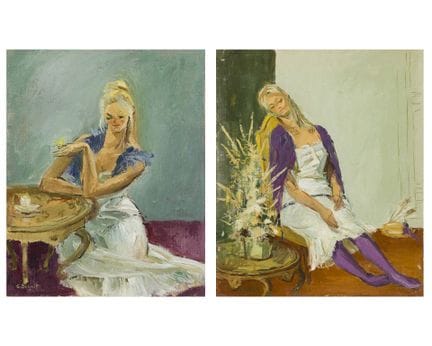 Gilberte SCHMITT (1907-2001)
Mujer apoyada
Óleo so