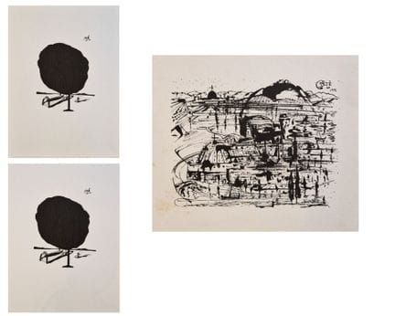 萨尔瓦多·达利（1904-1989）
为《巴巴乌奥》创作的3幅版画（其中第2幅为双印版），巴黎，文化