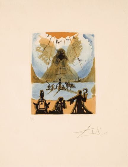 DALÍ, SALVADOR (1904 - 1989)
Acquaforte su carta. 