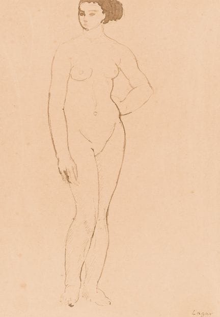 拉加尔，塞尔索（1891—1966）
纸本墨笔画。右下角签名。31 × 21.5 厘米。
