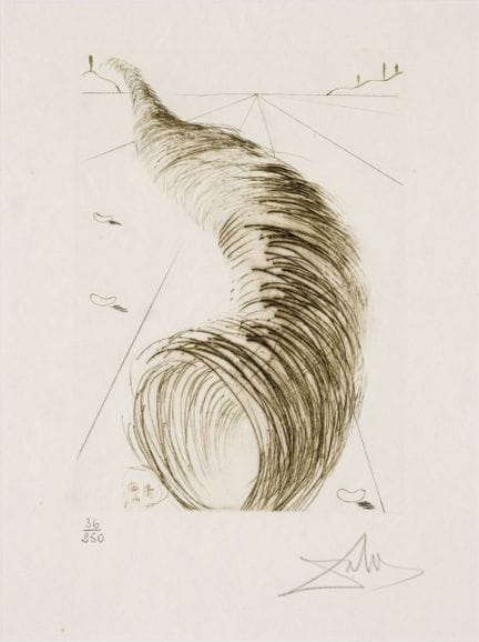 DALÍ, SALVADOR (1904 - 1989)
Incisione su carta. F