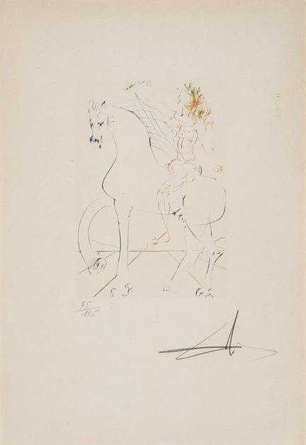 DALÍ, SALVADOR (1904 - 1989)
Acquaforte su carta. 
