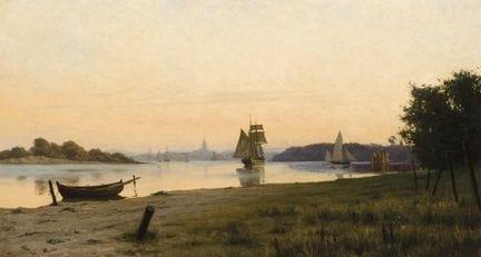 埃格斯，约翰·彼得（1855—1907）
布面油画。右下角签名。51 × 97.5 厘米。