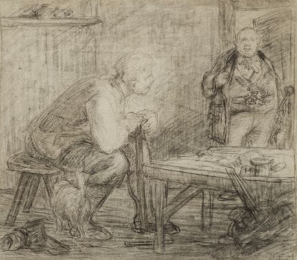 19世纪法国画派
纸本素描。传统上归因于[J.M.米勒（1814-1845）]。30 x 35 厘米