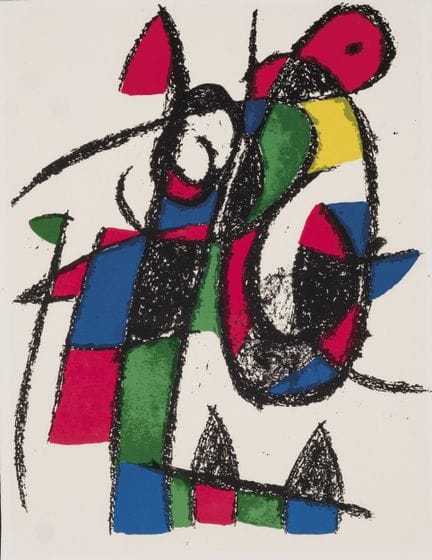 MIRÓ, JOAN (1893 - 1983)
Litografia su carta. Stam