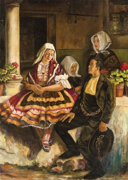 恩里克·维拉·萨莱斯（1886—1956）
布面油画。左下角签名。230 × 166 厘米。