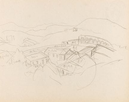 瓦斯奎斯·迪亚斯，丹尼尔（1881—1969）
纸本铅笔画。背面标有标题，并盖有丹尼尔·瓦斯奎斯·迪
