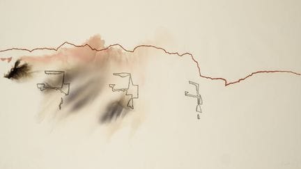 怀林，艾莉森（1948）
纸本凹版单版画。右下角签名。80 × 140 厘米。