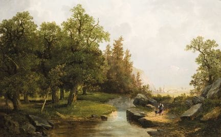 梅尔策，A.（1800—1900）
布面油画。左下角有签名。66 × 104 厘米。