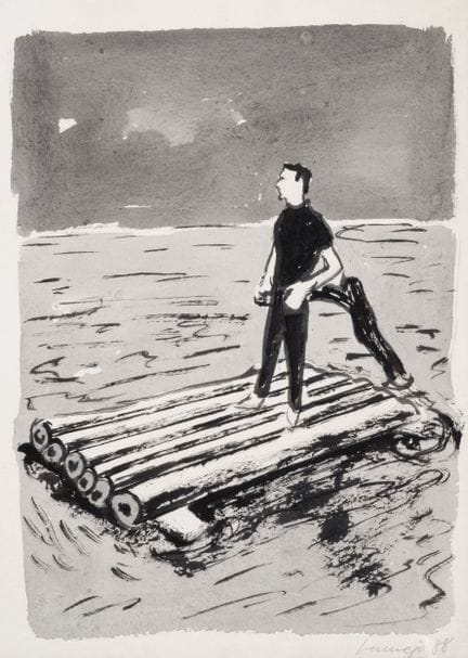 BERMEJO, FERNANDO (1949)
Mischtechnik auf Papier. 