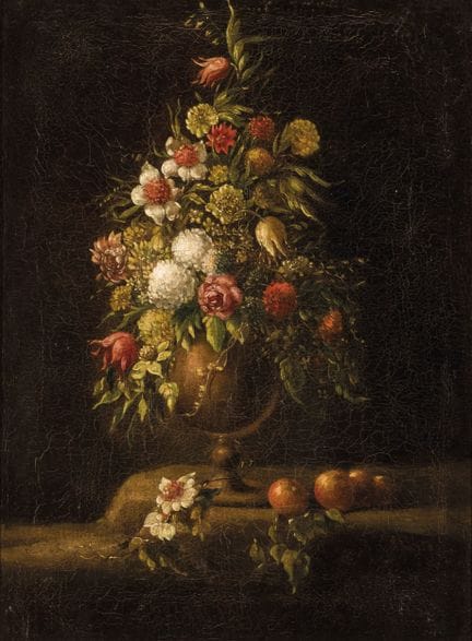 19世纪欧洲匿名画家
一幅油画布作品。53.5 x 39 厘米。表面有开裂现象