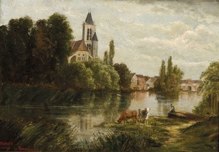 19世纪法国匿名画家
布面油画。左下角有签名。30.5 × 45 厘米。