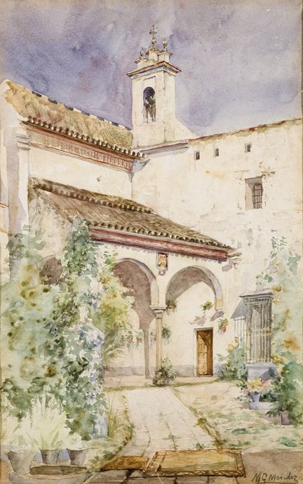 曼努埃尔·冈萨雷斯·门德斯（1843—1909）
纸本水彩画。右下角有签名。41 × 31 厘米。