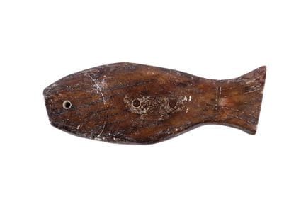 Fish-shaped pendant made of carved and polished st