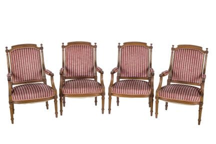 Set of four Louis XVI Provencal-style armchairs ma