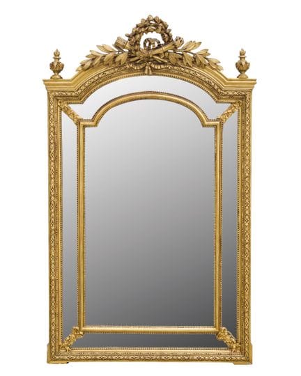 Napoleon III mantelpiece in carved, stuccoed, and 
