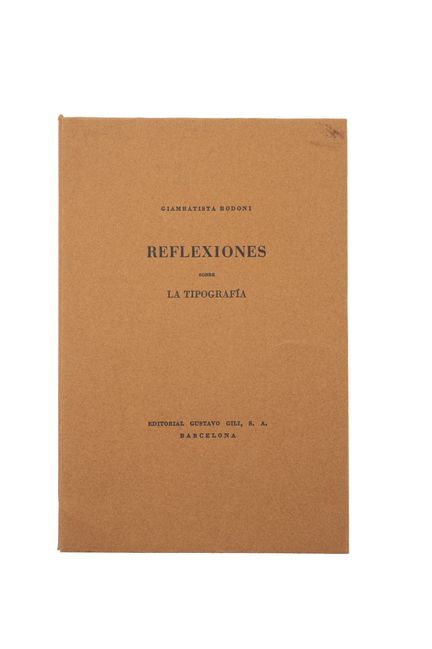 BODONI, GIAMBATTISTA
BODONI, Giambattista.- "REFLE