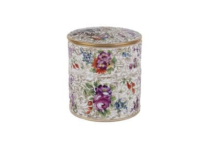 French porcelain jar, glazed and gilded. Marked Sè