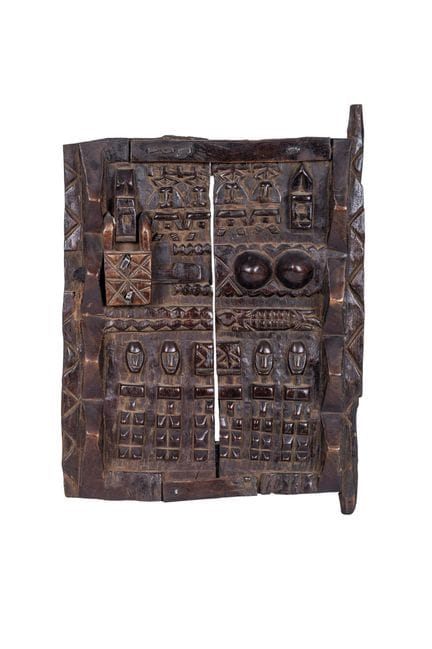 Porta tradizionale dell'etnia Dogon, Mali. Realizz