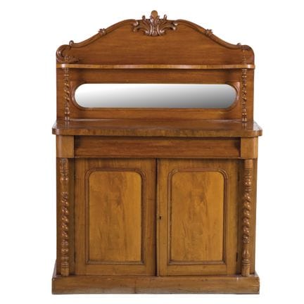 Victorian mahogany dining room sideboard. Top sect