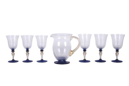 Murano glass crystal glassware designed by Tino Ro