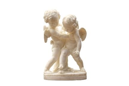 Sculpture made of carved and polished marble. 19th