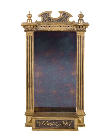 Baroque-style mirror made of carved, polychrome, a
