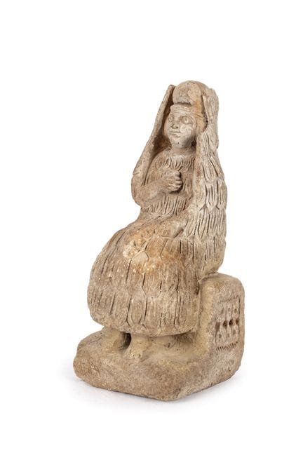 Female figure in worship made of terracotta. Near 